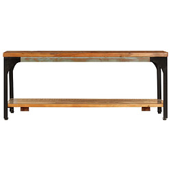 vidaXL Table basse et étagère 100x60x35 cm Bois de récupération solide