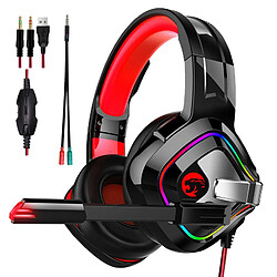 GUPBOO JOINRUN PS4 casque de jeu casque stéréo rvb avec micro pour nouvelle Xbox One Gamer ordinateur portable tablette PC 