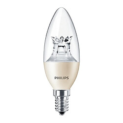 ampoule à led - philips master ledcandle - e14 - 4w - 2700k - b38- claire 