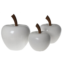 Figurine Décorative Alexandra House Living Blanc Céramique Pomme 25 x 35 cm 