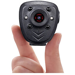 Chrono Mini caméra corporelle Enregistreur vidéo HD1080P Carte mémoire intégrée de 32 Go, caméra de police portable avec vision nocturne (noir) 