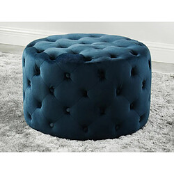 Vente-Unique Pouf FOURCA en velours - Bleu nuit