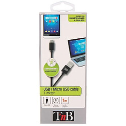 T'Nb Câble USB - Micro USB 1 m noir