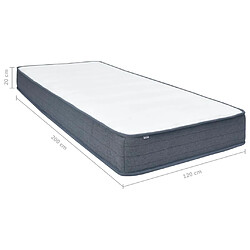 vidaXL Matelas de sommier tapissier 200x120x20 cm pas cher