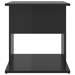 Avis vidaXL Table d'appoint noir brillant 45x45x48 cm bois d'ingénierie