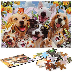 Universal Jeu de puzzle adulte, 1000 pièces pour animaux de compagnie chat et chien puzzle défi puzzle jeu