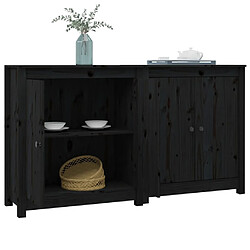 Avis Maison Chic Ensemble de 2 Buffets,commode,console pour rangement Noir 70x35x80 cm Bois massif de pin -MN30860