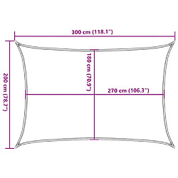 Acheter vidaXL Voile d'ombrage 160 g/m² Noir 2x3 m PEHD