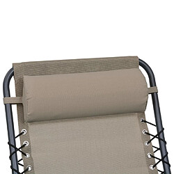 Acheter Maison Chic Appui-tête de Chaise longue | Transat Bain de soleil Taupe 40x7,5x15 cm Textilène -GKD22838