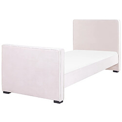 Beliani LIt en velours rose 90 x 200 cm TEENIE