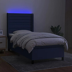 Avis Sommier à lattes,Cadre à lattes de lit pour Adulte matelas et LED Bleu 100x200 cm Tissu -MN43338