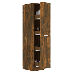 Avis vidaXL Armoire apothicaire Chêne fumé 30x42,5x150 cm Bois d'ingénierie