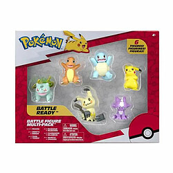 Ensemble de Figurines Pokémon Battle Ready 5 cm 6 Pièces 