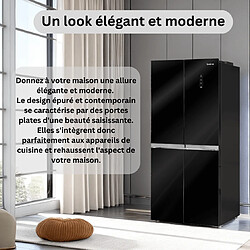 Linarie Réfrigérateur Congélateur multi-portes LSCD436BLACK 445 Litres Meribel à 4 portes en verre Noir