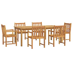 Maison Chic Ensemble de salle à manger de jardin 7 pcs,Table et chaises d'extérieur Bois d'acacia solide -GKD677412