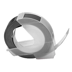 vhbw cassette cartouche ruban de marquage 3D 9mm blanc sur noir pour imprimante d'étiquette Dymo 1535, 1540, 1550, 1570, 1575, 1745, 1755, 1765 