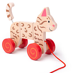 Bigjigs Toys Jouet pour chat à tirer en bois 