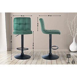 Non Tabouret de bar Peru velours noir