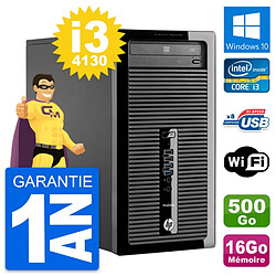 PC Tour HP ProDesk 400 G1 Intel i3-4130 RAM 16Go Disque 500Go Windows 10 Wifi - Occasion