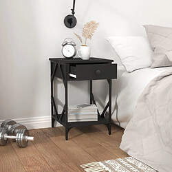 Avis Maison Chic Table de chevet | Table de nuit noir 40x42x60 cm bois d’ingénierie -GKD25209