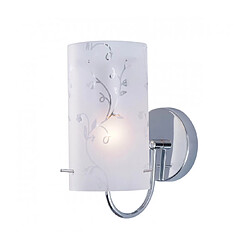 Luminaire Center Applique murale moderne Rico Chrome Coloris : Chrome Coloris de l'abat jour : en tissu Matèriau : Alliage métallique, verre Hauteur en Cm : 26 Diamètre en Cm : 13 IP : 20 Nombre d'ampoules : 1&lt;