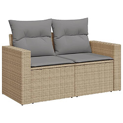 Avis vidaXL Salon de jardin avec coussins 8pcs mélange beige résine tressée