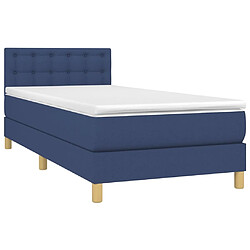 Avis Sommier à lattes et LED,Cadre à lattes de lit avec matelas pour Adulte Bleu 80x200cm Tissu -MN80860