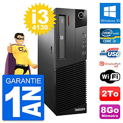 PC Lenovo ThinkCentre M93p SFF Intel i3-4130 RAM 8Go Disque 2To Windows 10 Wifi - Occasion