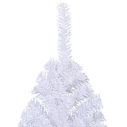 Acheter vidaXL Sapin de Noël artificiel moitié avec support blanc 180 cm PVC