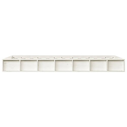 Maison Chic Lit Moderne Chambre - Cadre/structure de lit pour adulte Blanc 140x190 cm Bois massif -MN68111 pas cher