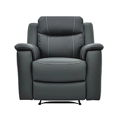 Vente-Unique Fauteuil relax EVASION en cuir - Gris