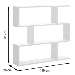 Acheter Pegane Étagère polyvalente Séparateur coloris blanc brillant - Longueur 110 x Profondeur 25 x Hauteur 96 cm