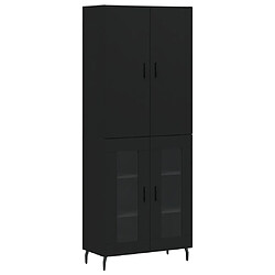 Maison Chic Buffet,Meuble de Rangement,commode pour salon,Cuisine Noir 69,5x34x180 cm Bois d'ingénierie -MN33741