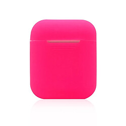 Wewoo Coque Ecouteurs sans fil en silicone antichoc pour Apple AirPods 1/2 Rose Red