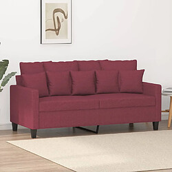 vidaXL Canapé à 2 places Rouge bordeaux 140 cm Tissu 