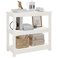 Avis vidaXL Table console Blanc 80x40x74 cm Bois massif de pin