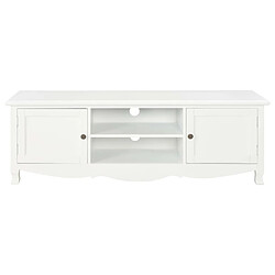 Maison Chic Meuble TV scandinave - Banc TV pour salon Blanc 120x30x40 cm Bois -MN33559