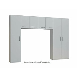 Acheter Inside 75 Ensemble de rangement pont 4 portes blanc mat largeur 320 cm