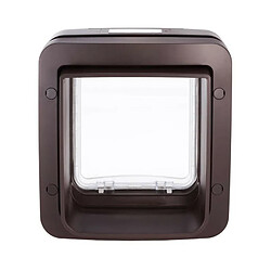 SUREFLAP Grande chatiere a puce electronique marron