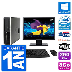 PC HP Compaq Pro 6300 SFF Ecran 27" G630 RAM 8Go Disque 250Go Windows 10 Wifi - Occasion