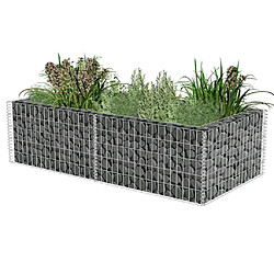 vidaXL Jardinière à gabion Acier galvanisé 180 x 90 x 50 cm