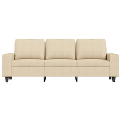 Avis Maison Chic Canapé à 3 places,Canapé droit,Sofa de Salon,Banquette Crème 180 cm Tissu -GKD864422