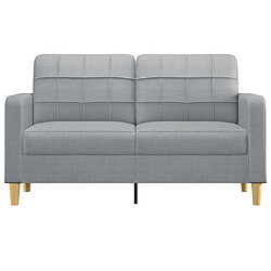 Avis Maison Chic Canapé à 2 places,Sofa de Salon,Canapé droit Gris clair 140 cm Tissu -GKD320053