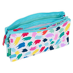 Trousse Fourre-Tout Triple Benetton M744 Multicouleur (22 x 12 x 3 cm)