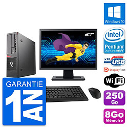 PC Fujitsu E720 DT Ecran 27" Intel G3220 RAM 8Go Disque 250Go Windows 10 Wifi · Occasion 