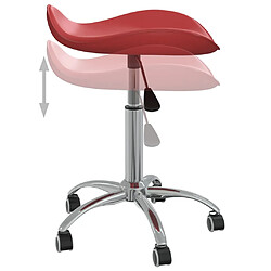 Acheter vidaXL Chaise pivotante à dîner Rouge bordeaux Similicuir