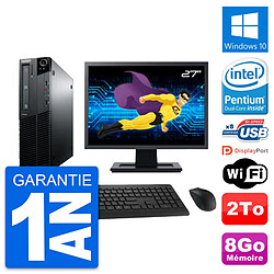 PC Lenovo M81 SFF Ecran 27" Intel G630 RAM 8Go Disque Dur 2To Windows 10 Wifi · Occasion 