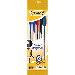 stylo à encre liquide Bic 802054 1 mm 0,32 mm Multicouleur Transparent (5 Unités)