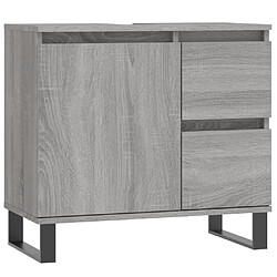 Maison Chic Armoire de bain,Meuble de rangement de salle de bain,Meuble haut sonoma gris 65x33x60 cm bois d'ingénierie -GKD355747