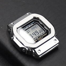 Coque en métal argent pour votre Casio G-SHOCK GW-5000/5035/DW5600/GW-M5610